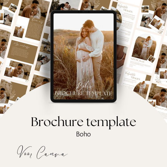 Boho Brown Brochure Template